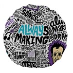 Always Making Pattern Large 18  Premium Flano Round Cushion 