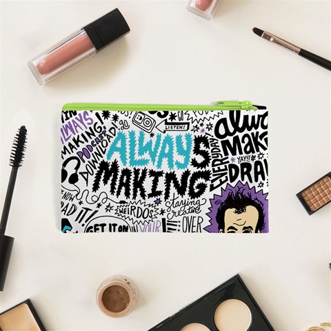 Always Making Pattern Cosmetic Bag (XS) from ArtsNow.com Back