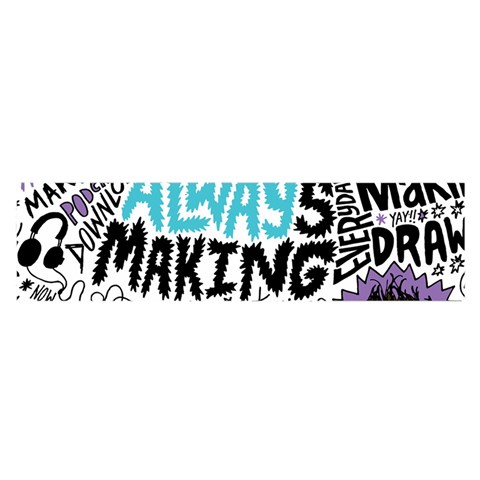 Always Making Pattern Satin Scarf (Oblong) from ArtsNow.com Front