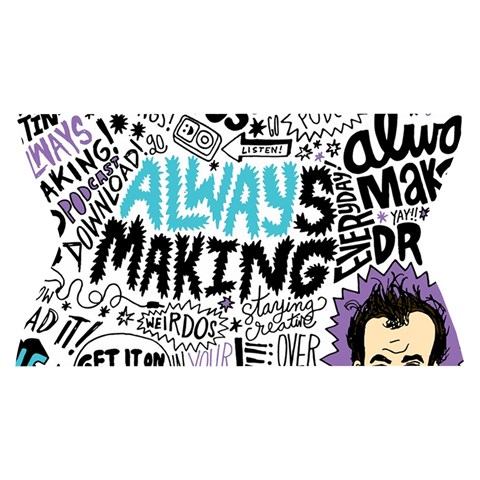 Always Making Pattern Yoga Cropped Leggings from ArtsNow.com Waistband Front