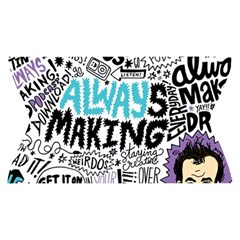 Always Making Pattern Yoga Cropped Leggings from ArtsNow.com Waistband Front