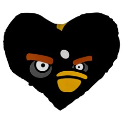 Angry Birds Large 19  Premium Flano Heart Shape Cushion from ArtsNow.com Back
