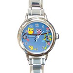 Animal Bird Cartoon Round Italian Charm Watch