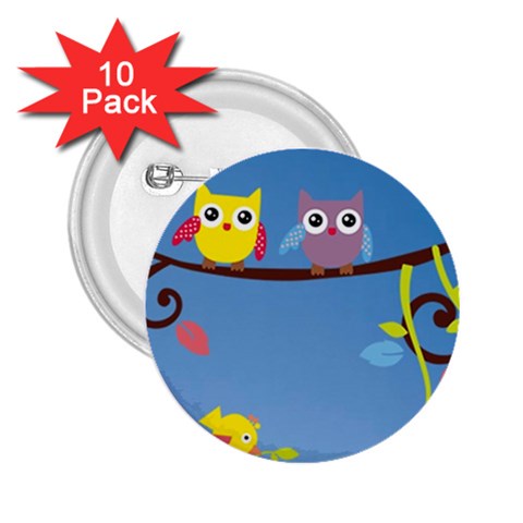 Animal Bird Cartoon 2.25  Button (10 pack) from ArtsNow.com Front