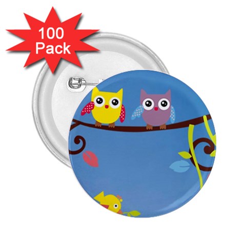 Animal Bird Cartoon 2.25  Button (100 pack) from ArtsNow.com Front