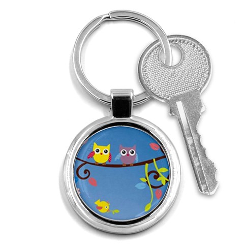 Animal Bird Cartoon Key Chain (Round) from ArtsNow.com Front