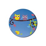 Animal Bird Cartoon Rubber Round Coaster (4 pack)