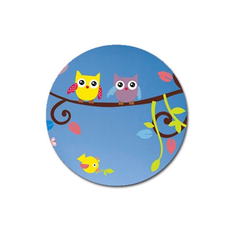 Animal Bird Cartoon Magnet 3  (Round) from ArtsNow.com Front