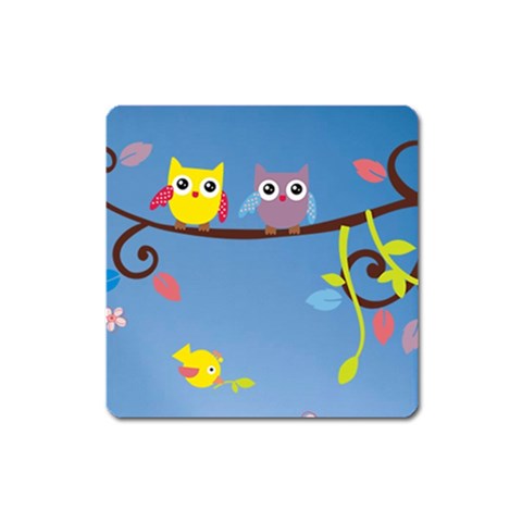 Animal Bird Cartoon Magnet (Square) from ArtsNow.com Front
