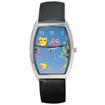Animal Bird Cartoon Barrel Style Metal Watch