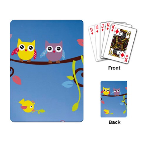 Animal Bird Cartoon Playing Cards Single Design from ArtsNow.com Back