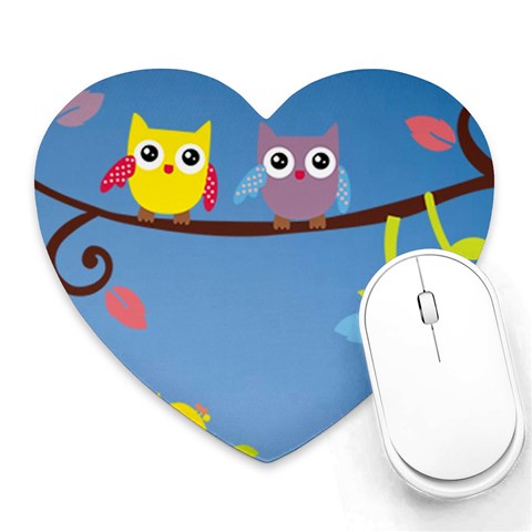 Animal Bird Cartoon Heart Mousepad from ArtsNow.com Front