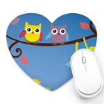Animal Bird Cartoon Heart Mousepad