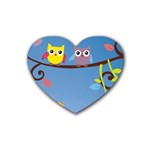 Animal Bird Cartoon Heart Coaster (4 pack)