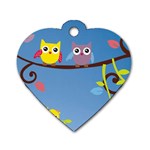 Animal Bird Cartoon Dog Tag Heart (Two Sides)