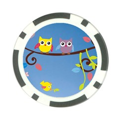 Animal Bird Cartoon Poker Chip Card Guard from ArtsNow.com Back