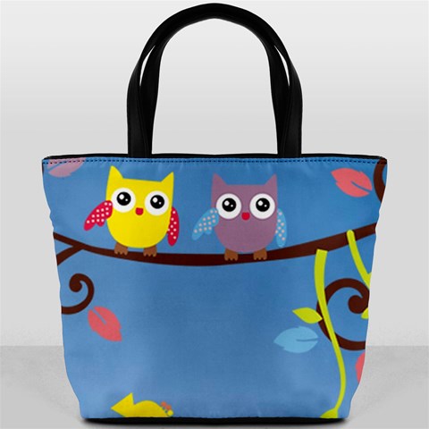 Animal Bird Cartoon Bucket Bag from ArtsNow.com Back