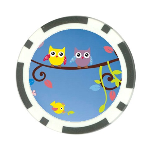 Animal Bird Cartoon Poker Chip Card Guard (10 pack) from ArtsNow.com Front