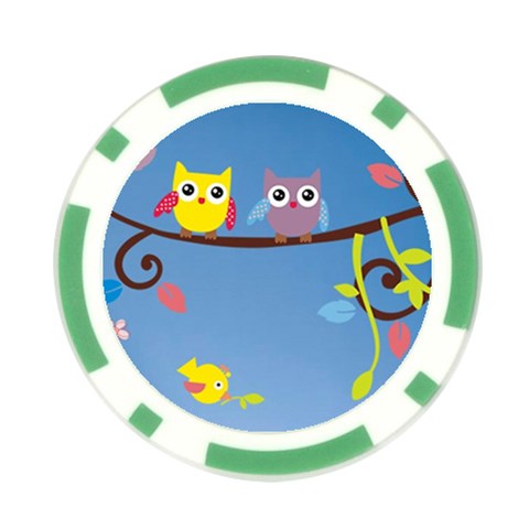Animal Bird Cartoon Poker Chip Card Guard (10 pack) from ArtsNow.com Front