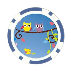 Animal Bird Cartoon Poker Chip Card Guard (10 pack) from ArtsNow.com Front