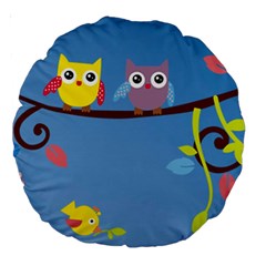 Animal Bird Cartoon Large 18  Premium Round Cushion  from ArtsNow.com Back
