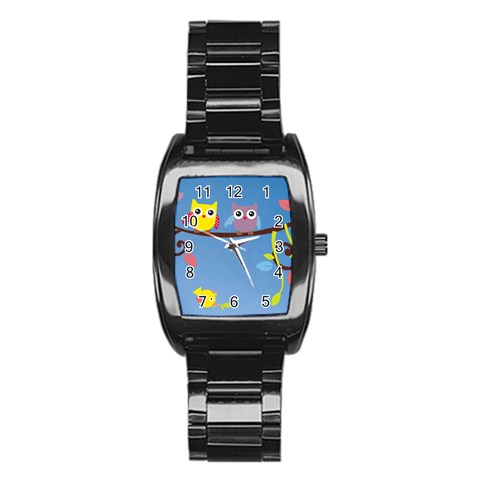 Animal Bird Cartoon Stainless Steel Barrel Watch from ArtsNow.com Front