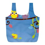 Animal Bird Cartoon Full Print Recycle Bag (L)