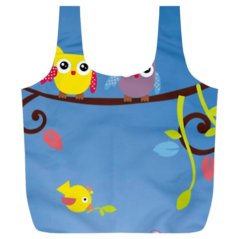 Animal Bird Cartoon Full Print Recycle Bag (XL) from ArtsNow.com Front