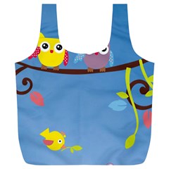 Animal Bird Cartoon Full Print Recycle Bag (XL) from ArtsNow.com Back