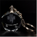 Animal Bird Cartoon Clover 3D Engraving Circle Key Chain