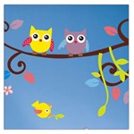 Animal Bird Cartoon Large Satin Scarf (Square)