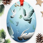 Animated Nature Wallpaper Animated Bird Ornament (Oval)