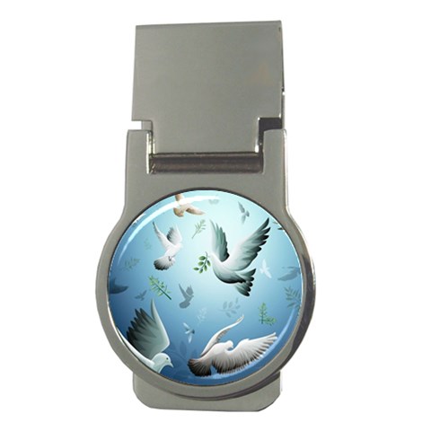 Animated Nature Wallpaper Animated Bird Money Clip (Round) from ArtsNow.com Front