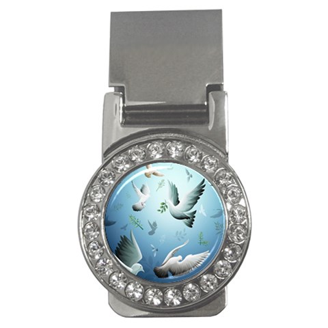 Animated Nature Wallpaper Animated Bird Money Clip (CZ) from ArtsNow.com Front