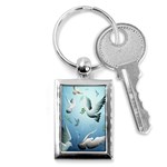 Animated Nature Wallpaper Animated Bird Key Chain (Rectangle)
