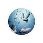 Animated Nature Wallpaper Animated Bird Rubber Coaster (Round)