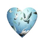 Animated Nature Wallpaper Animated Bird Magnet (Heart)