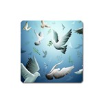 Animated Nature Wallpaper Animated Bird Magnet (Square)