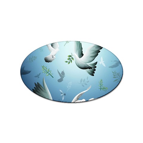 Animated Nature Wallpaper Animated Bird Sticker Oval (100 pack) from ArtsNow.com Front
