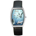 Animated Nature Wallpaper Animated Bird Barrel Style Metal Watch