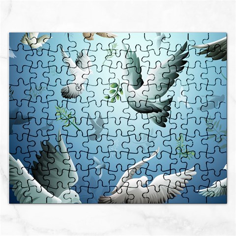 Animated Nature Wallpaper Animated Bird Jigsaw Puzzle (Rectangular) from ArtsNow.com Front