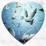 Animated Nature Wallpaper Animated Bird Jigsaw Puzzle (Heart)