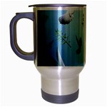 Animated Nature Wallpaper Animated Bird Travel Mug (Silver Gray)