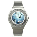 Animated Nature Wallpaper Animated Bird Stainless Steel Watch