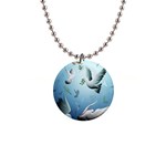 Animated Nature Wallpaper Animated Bird 1  Button Necklace