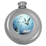 Animated Nature Wallpaper Animated Bird Hip Flask (5 oz)