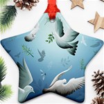 Animated Nature Wallpaper Animated Bird Star Ornament (Two Sides)