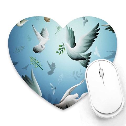 Animated Nature Wallpaper Animated Bird Heart Mousepad from ArtsNow.com Front