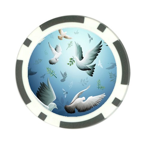 Animated Nature Wallpaper Animated Bird Poker Chip Card Guard from ArtsNow.com Front