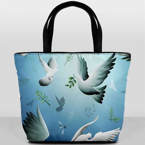 Animated Nature Wallpaper Animated Bird Bucket Bag from ArtsNow.com Front